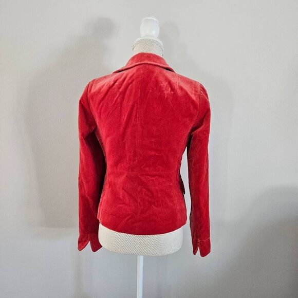 J. Crew Red Velvet Blazer Size 6 - Picture 2 of 7